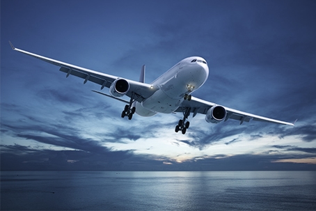 Aircraft flying over water